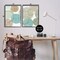 Stupell Industries Textured Layered Aqua Circles 2 pc Framed Giclee Wall Art Set Design by Flora Kouta